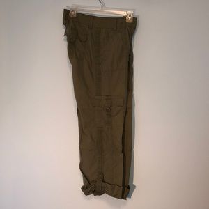 Olive Cargo Capri/pants